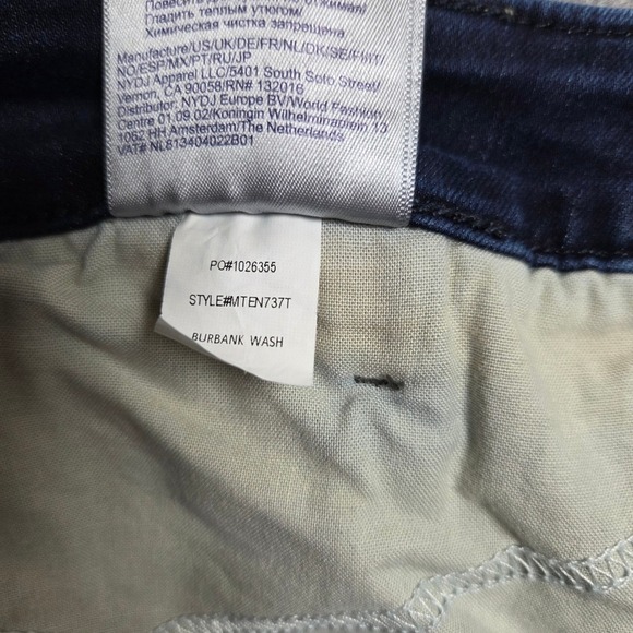 NYDJ Teresa Wide Leg Trouser Jeans Womens 12 High Rise Dark Wash - Picture 9 of 9